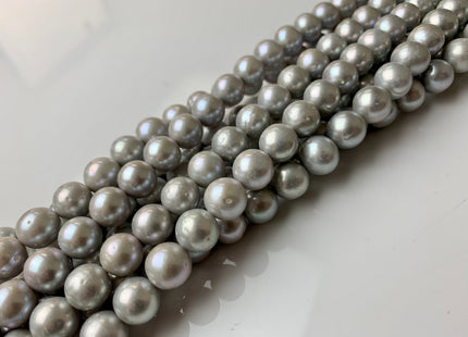 11-11.5mm AA Silver Gray Color Freshwater Pearls Off Round Shape Genuine Freshwater Pearls #1192