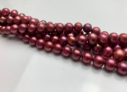 7-8 mm Irregular Potato Shape Freshwater Pearl Beads Cranberry Color Genuine Cultured Freshwater Pearl Beads #633