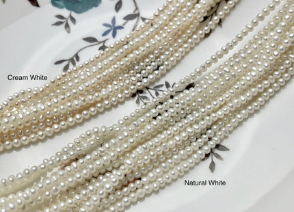 3 mm AA Natural White Color Tiny Seed Potato Freshwater Pearl Natural Beads Genuine Potato Freshwater Pearl Beads #78