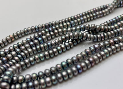 5mm AAA Abalone Gray Color Round Button Freshwater Pearl Beads Genuine High Luster Smooth Freshwater Button Pearls #58