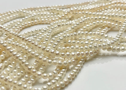 3 mm AA Natural White Color Tiny Seed Potato Freshwater Pearl Natural Beads Genuine Potato Freshwater Pearl Beads #78