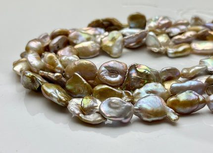 11x13-15x18 mm AA Natural Seaweed Mauve Champagne Color Keshi Freshwater Pearl Beads Very Rare Genuine Natural Color Keshi Pearls #P1978