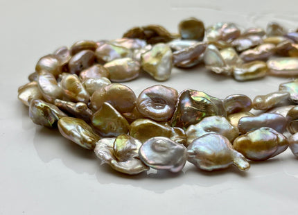 11x13-15x18 mm AA Natural Seaweed Mauve Champagne Color Keshi Freshwater Pearl Beads Very Rare Genuine Natural Color Keshi Pearls #P1978