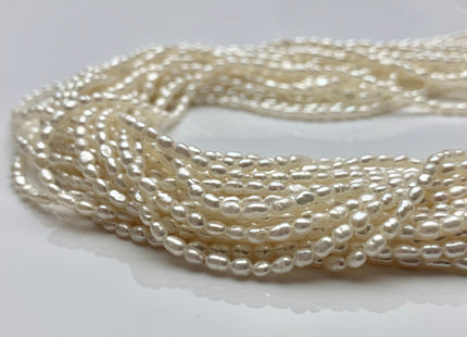 2.8-3x4 mm AA Natural White Rice Tiny Seed Freshwater Pearls High Luster Seed Freshwater Pearls Genuine Small Rice Pearls #P1238