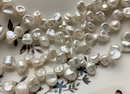 10-12 mm AA Natural White Keshi Freshwater Pearls Top Drilled Keishi Pearl Beads High Luster Quality Cornflake Keshi Pearls #P1795