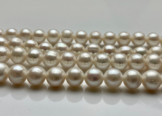 9 mm AAA Round Shape Natural White Freshwater Pearls Beads Genuine High Quality Natural Freshwater Pearl Beads #1161