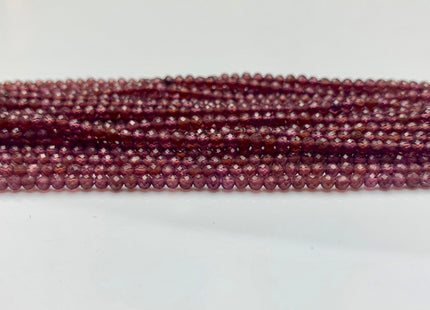 BEST DEAL 2 mm Natural Faceted Round Garnet Gemstone Beads Genuine Natural Garnet Gemstone Loose Beads 15.5 Inches Strand #2547