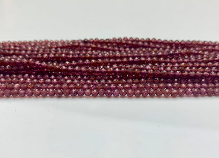 BEST DEAL 2 mm Natural Faceted Round Garnet Gemstone Beads Genuine Natural Garnet Gemstone Loose Beads 15.5 Inches Strand #2547