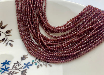 BEST DEAL 2 mm Natural Faceted Round Garnet Gemstone Beads Genuine Natural Garnet Gemstone Loose Beads 15.5 Inches Strand #2547