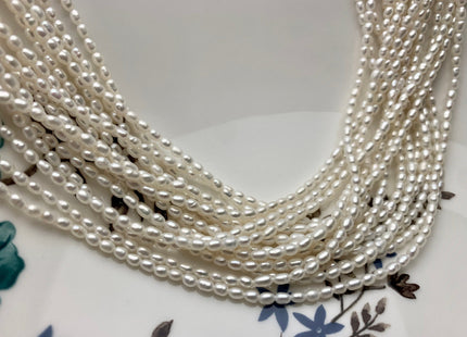 2-2.5x3-4 mm AAAA Natural White Rice Tiny Seed Freshwater Pearls High Luster Seed Freshwater Pearls Genuine Top Quality Pearls #P1819