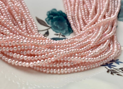 2x3 mm Baby Pink Tiny Freshwater Potato Button Pearls Genuine Freshwater Seed Soft Pink Color Pearl Beads #P1049