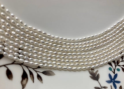 2-2.5x3-4 mm AAAA Natural White Rice Tiny Seed Freshwater Pearls High Luster Seed Freshwater Pearls Genuine Top Quality Pearls #P1819
