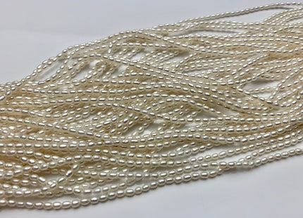 2-2.5x3-4 mm AAAA Natural White Rice Tiny Seed Freshwater Pearls High Luster Seed Freshwater Pearls Genuine Top Quality Pearls #P1819