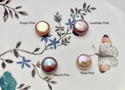 ONE Piece AAAAA 12-13 mm Natural Mauve Pink Top Quality Super High Luster Undrilled Smooth Thick Coin Pearl #P2659