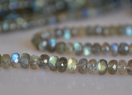 BEST DEAL 5 mm Or 6 mm AAA Good Quality Natural Rainbow Labradorite Natural Color Beads Faceted Rondelle Shape 10 Inches #2125