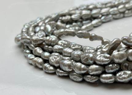 6-7x8-12 Gray Color Keshi Nugget Freshwater Pearl Beads Very Rare Genuine Freshwater Small Keshi Rice Nugget Pearls #P1896
