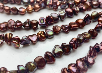 7-8 mm OR 10-11 mm Bronze Color Keshi Freshwater Pearl Nugget Beads Dark Brown Keshi Nugget Pearls Genuine Keshi Nugget Pearls #1200