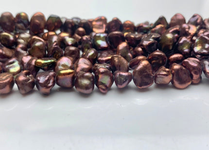 7-8 mm OR 10-11 mm Bronze Color Keshi Freshwater Pearl Nugget Beads Dark Brown Keshi Nugget Pearls Genuine Keshi Nugget Pearls #1200
