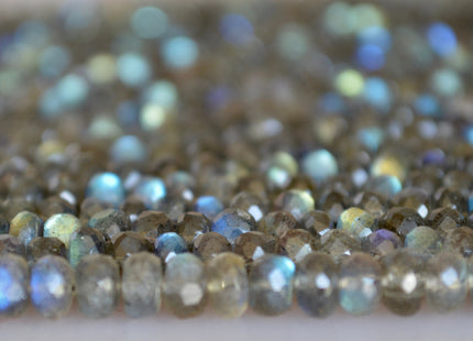 BEST DEAL 5 mm Or 6 mm AAA Good Quality Natural Rainbow Labradorite Natural Color Beads Faceted Rondelle Shape 10 Inches #2125