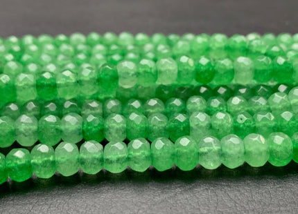 BEST DEAL 4x6 mm Faceted Rondelle Aventurine Green Color Agate Gemstone Beads Genuine Agate Gemstone Loose Beads 14 Inches Strand #2773