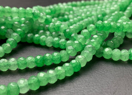 BEST DEAL 4x6 mm Faceted Rondelle Aventurine Green Color Agate Gemstone Beads Genuine Agate Gemstone Loose Beads 14 Inches Strand #2773