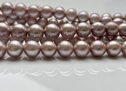 10-11.5mm AAAAA Very Rare Natural Dark Mauve Pink Freshwater Round Edison Pearl Bead High Luster Genuine Purple Edison Pearl 38 Beads #P1892