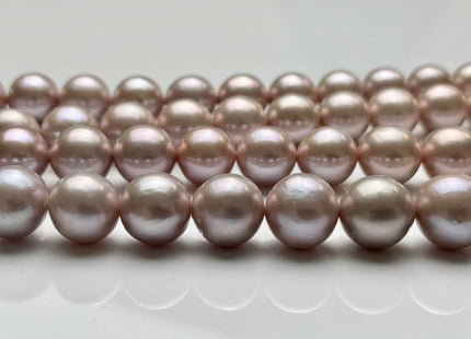 10-11.5mm AAAAA Very Rare Natural Mauve Pink Freshwater Round Edison Pearl Bead High Luster Genuine Purple Edison Pearl 38 Beads #P1893