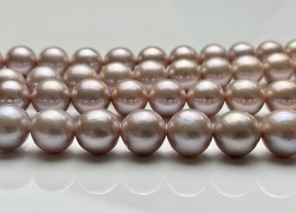 10-11.5mm AAAAA Very Rare Natural Mauve Pink Freshwater Round Edison Pearl Bead High Luster Genuine Purple Edison Pearl 38 Beads #P1893