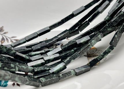 4-5x13 mm Cuboid Tube Shape Black Green African Turquoise Gemstone Beads Turquoise Gemstones Loose Beads 15.5 Inches Strand #3860
