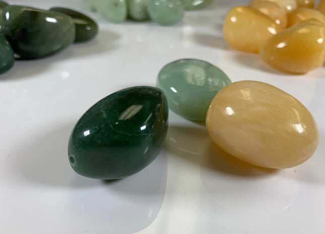 30x40 mm Natural Color Smooth Nugget Gemstone Yellow Jade OR New Jade Natural Color Chunky Gemstone large Hole 2.0 mm Beads #2210