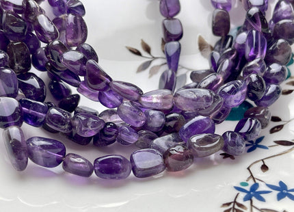 7-9x9-12 mm Natural Purple Color Amethyst Gemstone Irregular Nugget Beads Genuine Purple Amethyst Irregular Nugget Gemstone Beads #3847