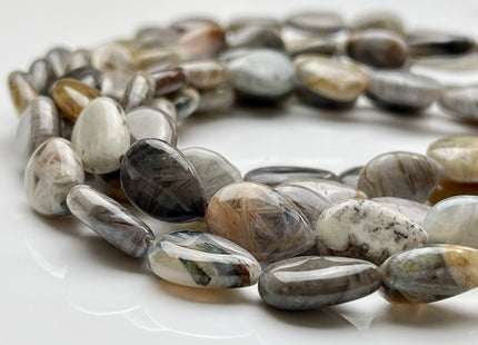 10-11x15 mm Natural Brown Gray Jasper Gemstone Flap Heart Shape Beads Genuine Brown Gray Color Jasper Heart Gemstone Beads #3881