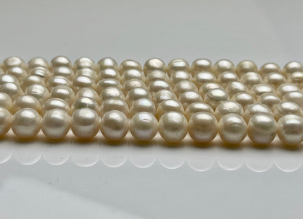 8.5-9 mm Natural White Potato Freshwater Pearls Genuine Natural Freshwater Pearl Beads White Freshwater Pearls 46 Beads #P2055