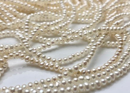 WHOLESALE 2.5x3 mm AA Natural White Potato Freshwater Seed Pearl Beads Genuine High Luster Tiny Freshwater Pearls Shiny Seed Pearls #1408
