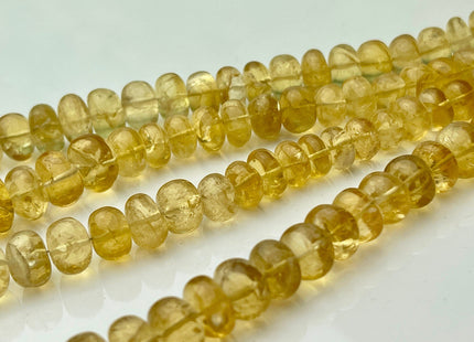 10-12 mm 100% Natural Smooth Rondelle Citrine Gemstone Beads Quality Natural Translucent Yellow Citrine Beads 8 Inches Strand # 4226