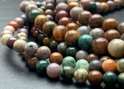BEST DEAL 6mm 8mm 10mm AAA Smooth Round Ocean Jasper Gemstone Beads Genuine Green Brown Highly Polished Jasper Loose Beads 15.5 Inches #2788