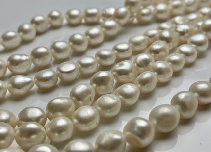 10x11-12 mm AA Natural White Potato Nugget Freshwater Pearl Beads Genuine Natural White Smooth Freshwater Pearl Nuggets 36 Beads #P2044