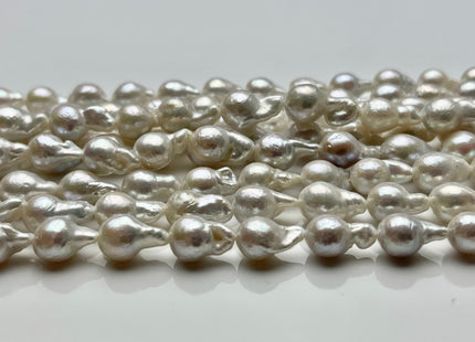 7-8x10-12 mm AAA Natural White High Luster Tear Drop Edison Baroque Freshwater Pearls Beads Genuine Freshwater Edison Pearls #P1678