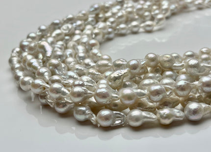7-8x10-12 mm AAA Natural White High Luster Tear Drop Edison Baroque Freshwater Pearls Beads Genuine Freshwater Edison Pearls #P1678