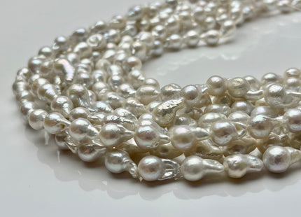 7-8x10-12 mm AAA Natural White High Luster Tear Drop Edison Baroque Freshwater Pearls Beads Genuine Freshwater Edison Pearls #P1678