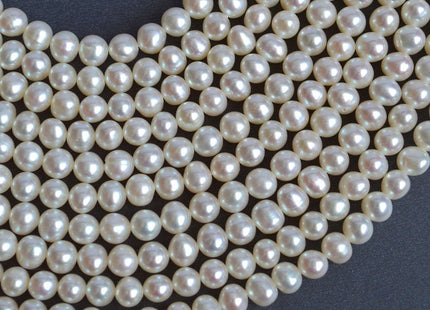 5-5.5 mm AAA White Potato Freshwater Pearls, White Potato Pearl Beads, Bridal Pearl, Natural Pearl Beads, Genuine Pearl Beads #69