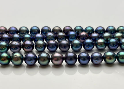 9-10 mm AAA Peacock Semi-Round Freshwater Pearls, Genuine Freshwater Pearl Beads, Lustrous Cultured Freshwater Pearls #1057