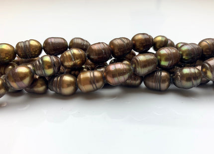 11x14 mm Copper Color Freshwater Rice/Oval Pearls Genuine Copper Color Rice/Oval Freshwater Pearls #1670