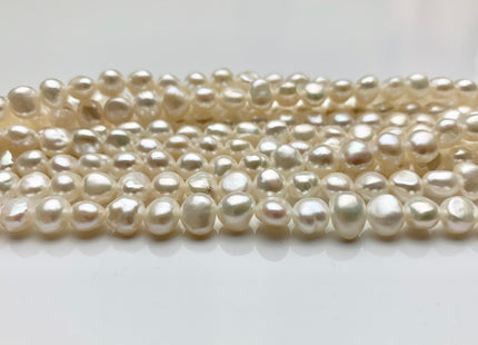 WHOLESALE 6-7 mm AAA Freshwater Pearl Nugget Freshwater Pearl Beads Genuine Natural White High Luster Pearls #1351
