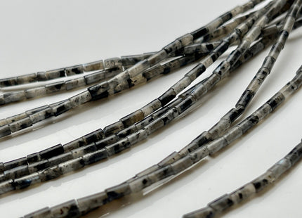 2x4 mm Tube Shape Labradorite Gemstone Beads Genuine Multi Gray Color Labradorite Gemstones Loose Spacer Beads 15.5 Inches Strand #3932