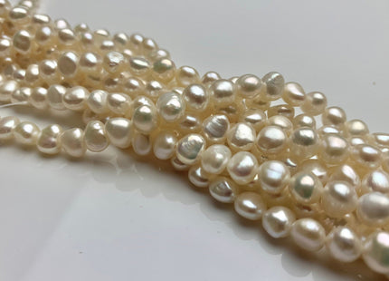 WHOLESALE 6-7 mm AAA Freshwater Pearl Nugget Freshwater Pearl Beads Genuine Natural White High Luster Pearls #1351