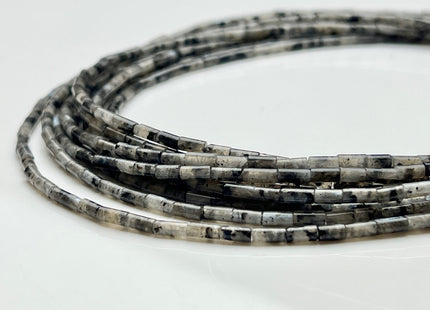 2x4 mm Tube Shape Labradorite Gemstone Beads Genuine Multi Gray Color Labradorite Gemstones Loose Spacer Beads 15.5 Inches Strand #3932