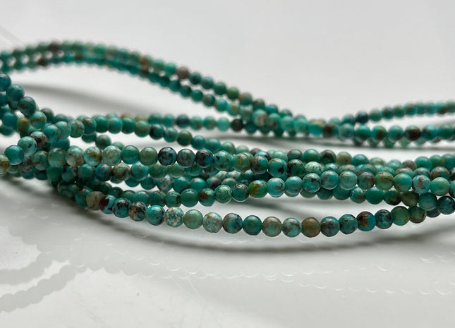 2.5 mm 100% All Natural Smooth Round Turquoise Gemstones Multi Color Brown Blue Green Color Turquoise Beads #4107