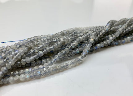2x3.5 mm Natural Color Faceted Rondelle Labradorite Gemstone Beads Genuine Natural Labradorite Gemstone Loose Beads 15.5 Inches Strand #2456