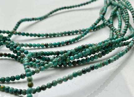 2.5 mm 100% All Natural Smooth Round Turquoise Gemstones Multi Color Brown Blue Green Color Turquoise Beads #4107